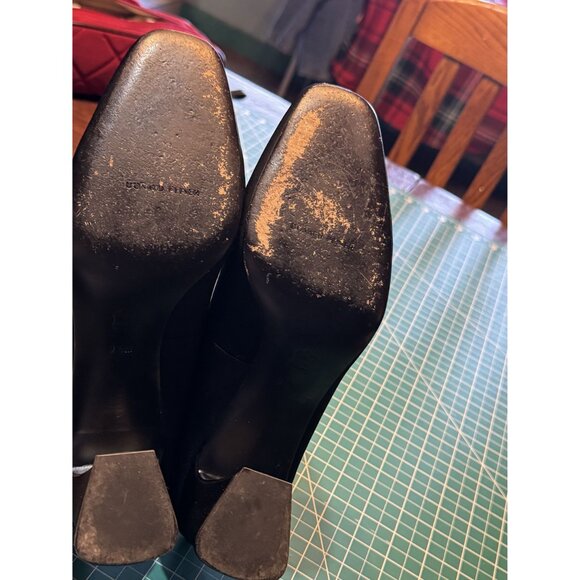 Donald Pliner Womens Ellio Black Fabric Square Toe Heels Size 9.5M - Picture 7 of 7